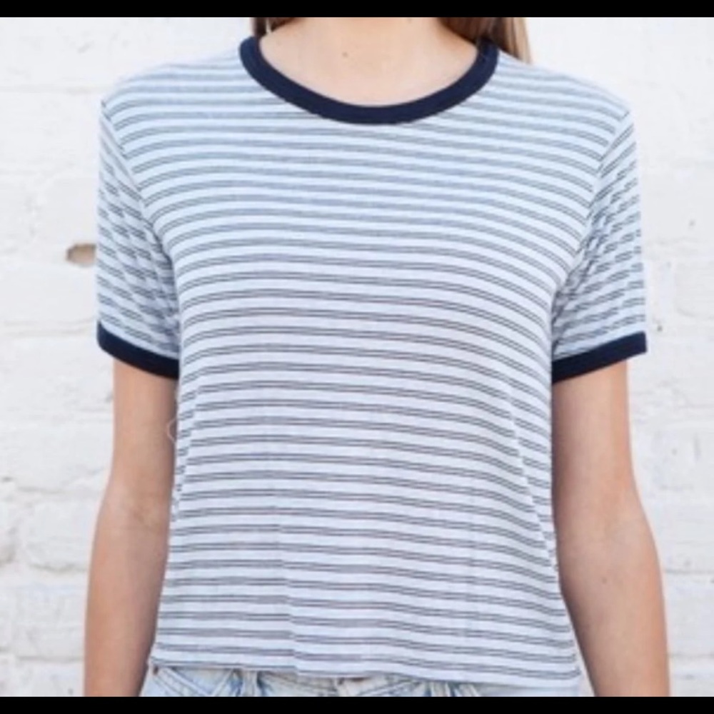 *4/$24* Brandy Melville Blue Striped Tee Shirt